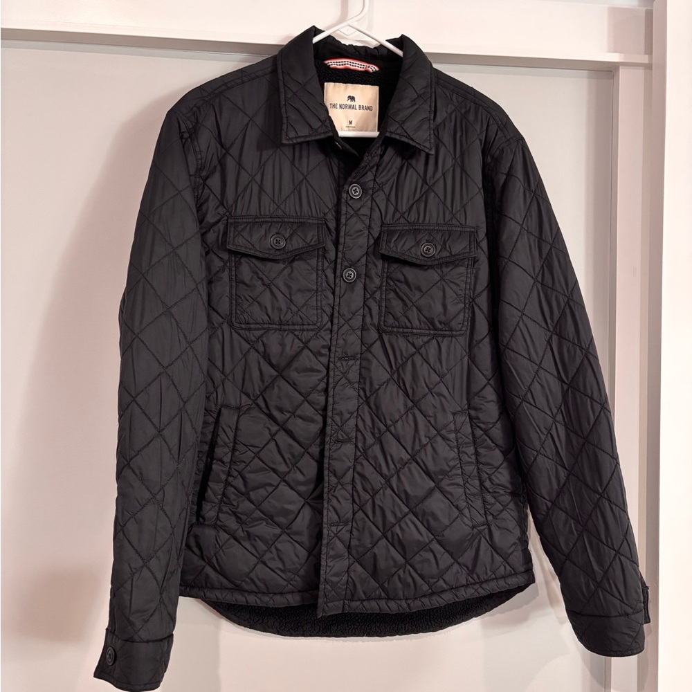 The Normal Brand Men’s Black Quilted Jacket – Size Medium – Like New
